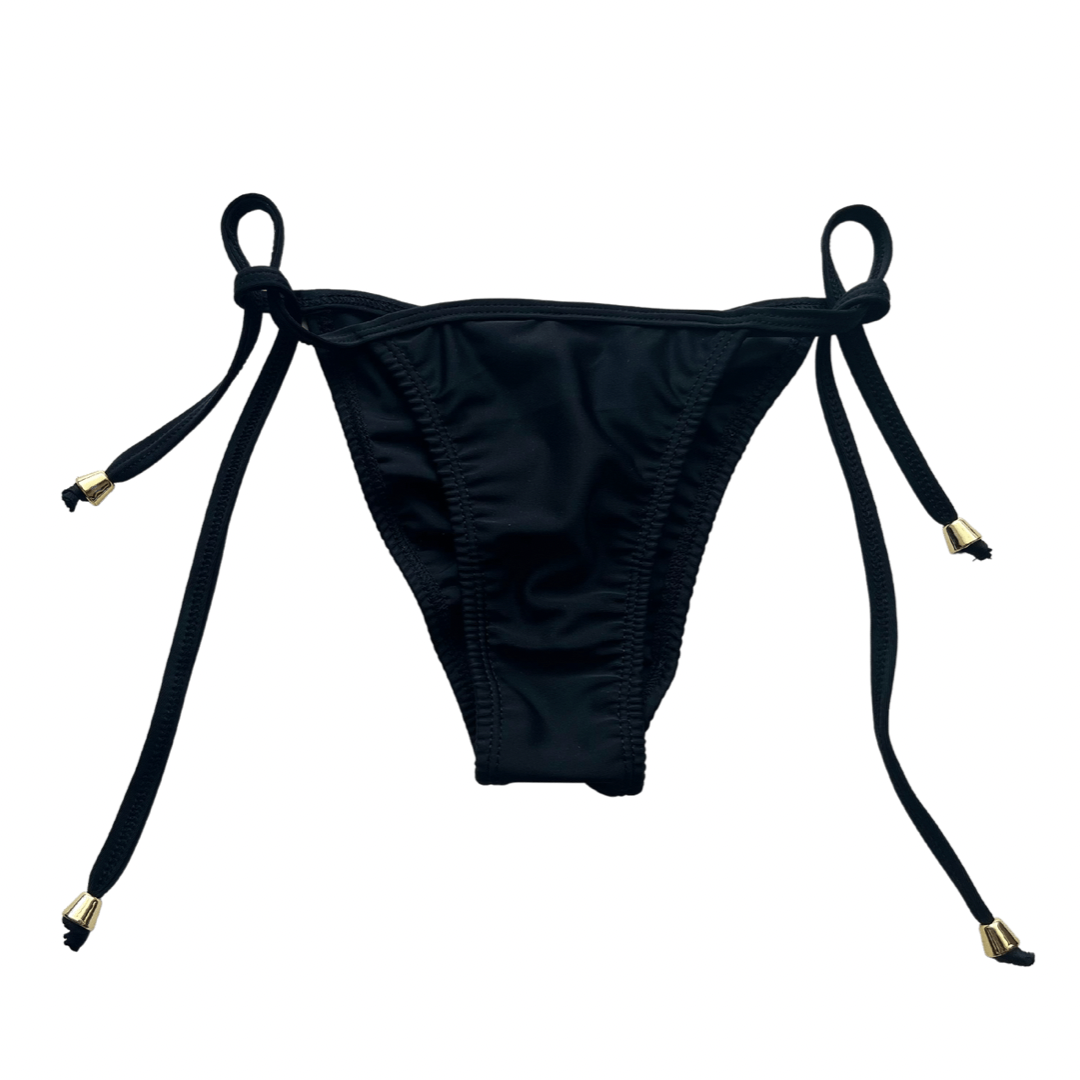  Lomitti Women's Side Tie Bottom Bralette Top Sporty Bikini Set  Sexy Bathing Suit Two Piece Swimsuit (S, Black) : Clothing, Shoes & Jewelry